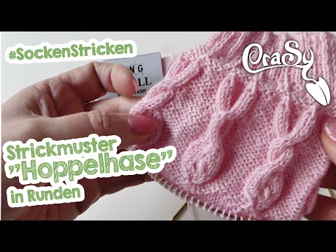 Knitting pattern "Easterbunny" for socks or round knitted garments