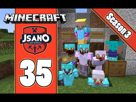 Minecraft: JSano Fan Server - S3 E35 - ABBA Caving w/ Friends
