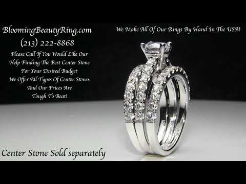 Unique Triple Shank "Ring Wrap" Style Engagement Wedding Anniversary Ring