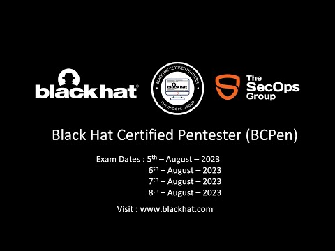 Black Hat Certified Pentester | BCPen Certificate
