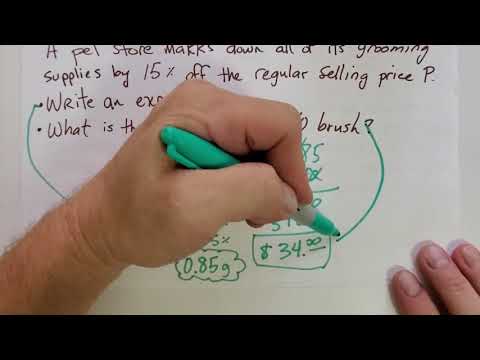 Write Percent Expression And Solve Percent Decrease Problems 7 Ee 2