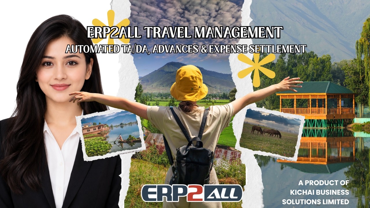 ERP2ALL Travel Management module | Automate TA/DA, Advance, Expense Settlement-Workflow-All in all