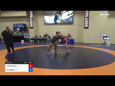 2018 Marine Corps US Open/UWW Junior Greco Roman 130 Quarters - Sammy De Seriere (WCWC) Vs. Nichol