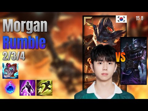Morgan Top Rumble vs Shen lol KR solo rank Full Game 15.8 | 모건 럼블 vs 쉔