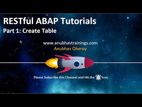 01 RESTful ABAP Create Table| ABAP On Cloud | Anubhav Trainings