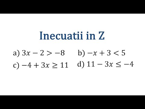 Inecuatii in Z, Partea 1 - Explicatii si exercitii simple rezolvate