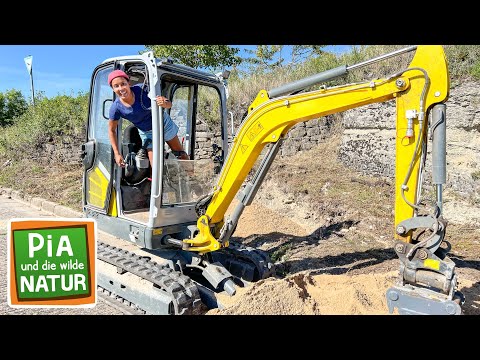 Baggern im Weinberg | Reportage für Kinder | Pia und die wilde Natur