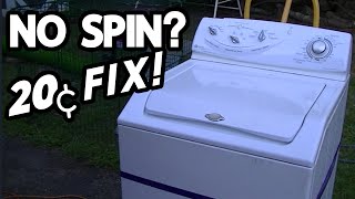 Trash-Picked Maytag Atlantis (Whirlpool) Washer Agitates but Won't Spin - CAN WE FIX IT?
