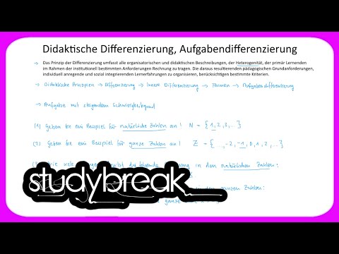 Didaktische Differenzierung, Aufgabendifferenzierung | Didaktik