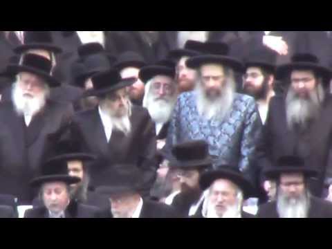 Both Satmar Rebbe's R'Aron & R'Zalmen Looking at Each Other at Protest in Manhattan