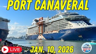 LIVE: Watching the Cruise Ships Leaving Port Canaveral LIVE! (Jan. 10, 2026)