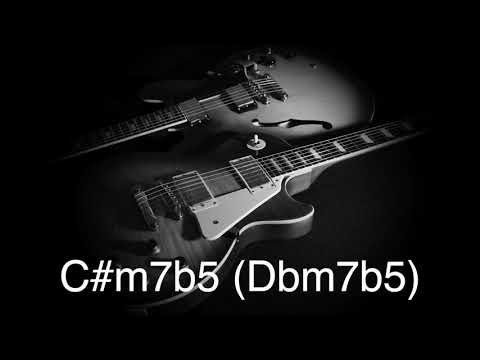 C#m7b5 Dbm7b5 chord pedal for Modes study backing track | Slow Jazz 85 BPM   HD 1080p