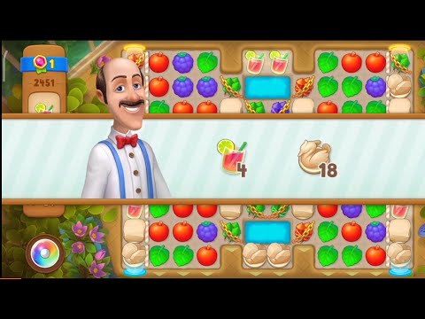 Gardenscapes Level 2451 Walkthrough "No Boosters Used"