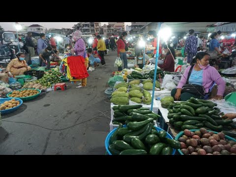 Compilation Morning Food Market @Chhbar Ampov - Market Show Activities Khmer People Buying Food