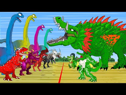 EVOLUTION OF DINOSAURS BRACHIOSAURUS, PTERODACTYL Kong Rainbow GODZILLA BLOOPZILA - Lost Dinosaurs!
