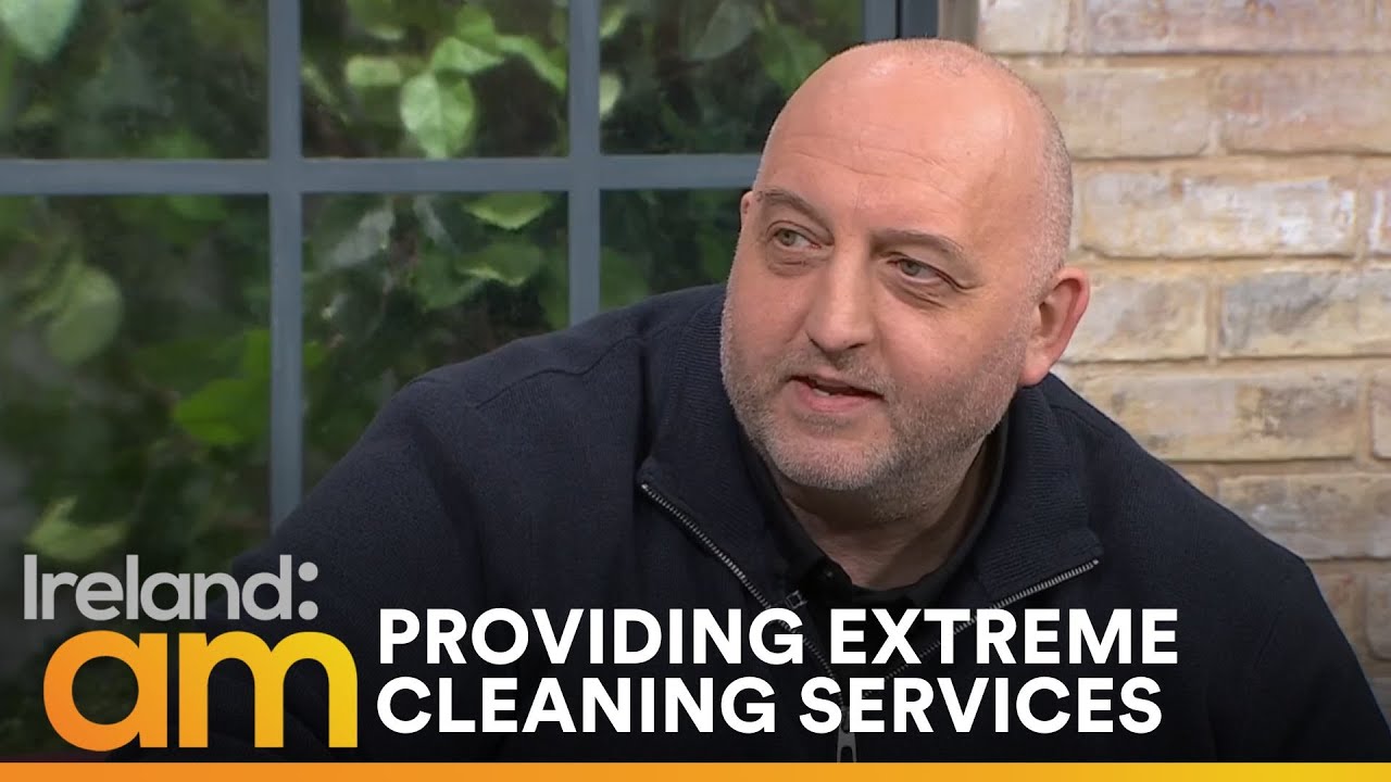 Mark Healy of Phoenix Extreme Cleaning appearing on Virgin Media Ireland AM