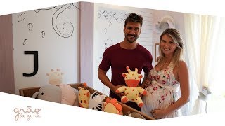 Julio Rocha super emocionado com o Quarto Amiguinhos Safári do José!