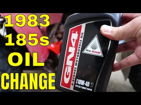 Honda atc 185s oil change oil type & capacity