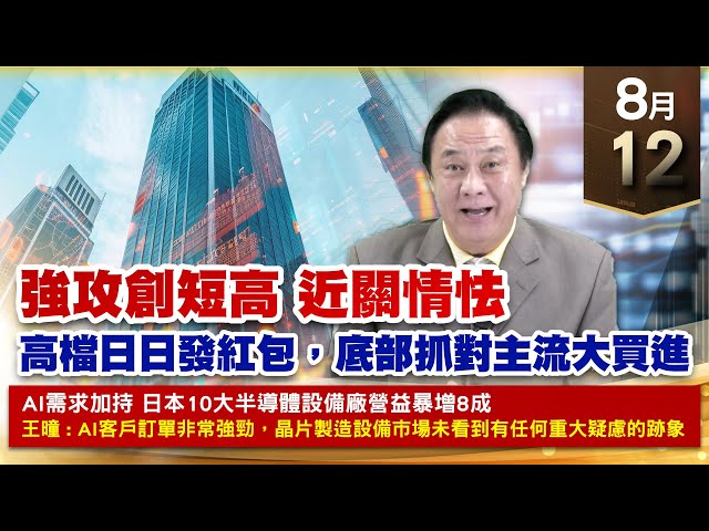 【財經至尊】王曈 0812《【強攻創短高 近關情怯】》大綜⊕凌巨⊕，台積電、鴻海、辛耘、達發 連續強攻｜【光學王+元宇宙王+安控王+IC設計王】加入line@ king5588