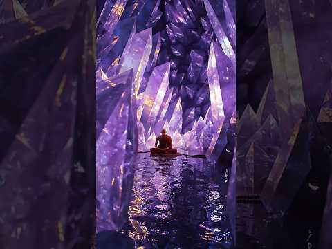 ॐ Monk in the Crystal Cave | OM Chanting & 432Hz Crystal Bowls | 136.1Hz OM Frequency Meditation