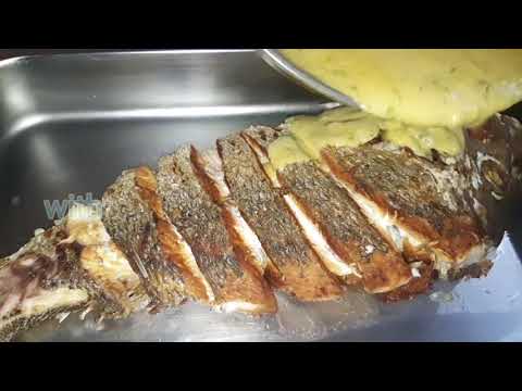 Fried Fish with Creamy Garlic and Lemon sauce Recipe | geriz magno