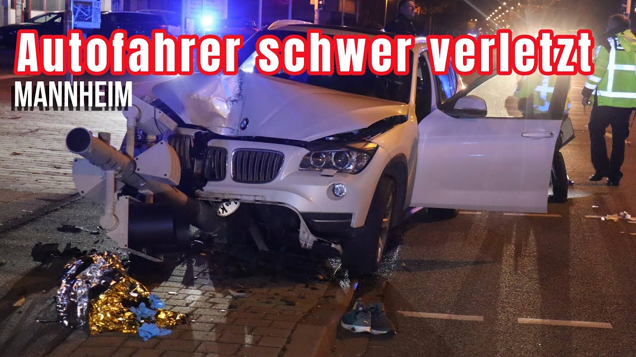 Schwerer Unfall in Mannheim – Fahrer wegen medizinischen Notfall bei Rot über Kreuzung