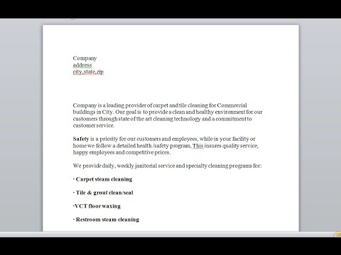 Janitorial Proposal Example Video Thumbnail