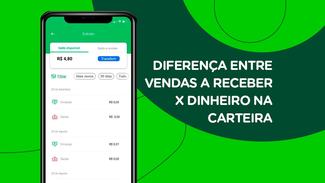 DIFERENÇA ENTRE SALDO DISPONÍVEL E A RECEBER NO APP DO TON 💚