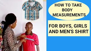 How to take body measurements for boy