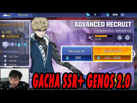 🔥🔥GACHA GENOS SSR+!! TERLALU OVER DAMAGE INI CHARACTER!! - ONE PUNCH MAN ROAD TO HERO 2.0