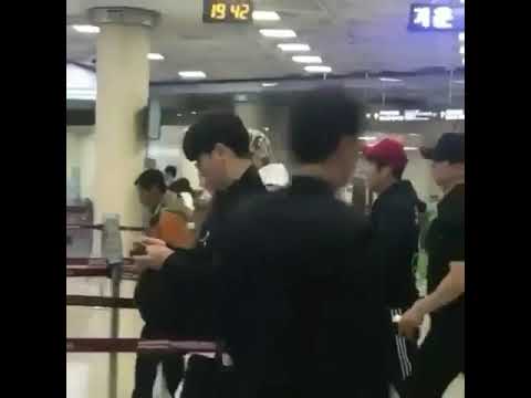 Kang Daniel at Gimpo Airport after Filming for Dangerous Outisde the Blanket in Jeju.