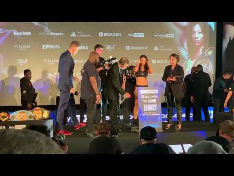 Shannon Ryan - Buchra Quaissi Full Fight Weigh In  - Claressa Shields - Savannah Marshall Weigh In