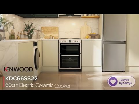 KENWOOD KDC66SS22 60 cm Electric Ceramic Cooker- CG video