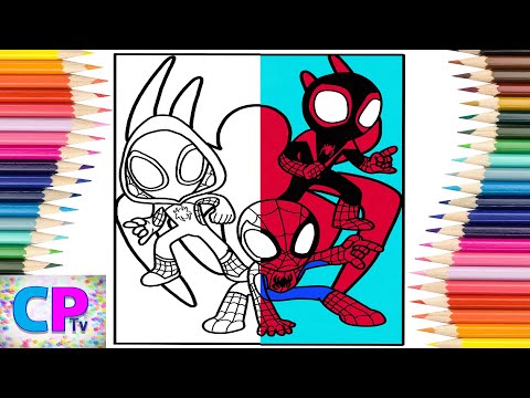 Spidey and His Friends Coloring Pages/Spidey on  IPad/@coloringpagestv Unknown Brain - Why Do I?
