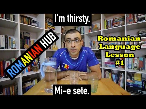 Romanian Language Lesson #1: I'm Thirsty.  Drink Water