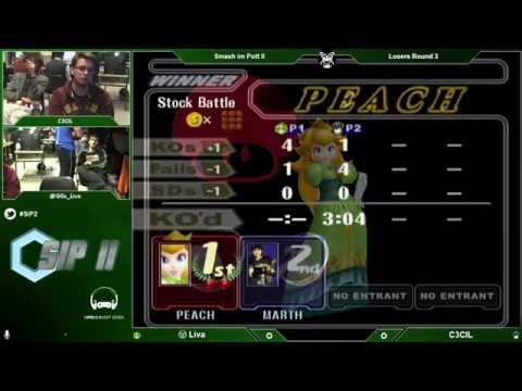 SiP2 - Liva (Peach) Vs. C3CIL (Marth, Samus) - Losers Round 3 - Super Smash Bros. Melee