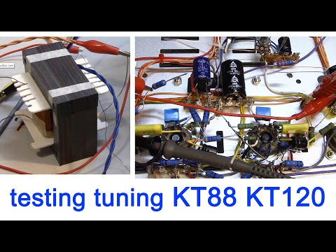 testing KT88 KT120 KT150 switchable SE tube amplifier model F-1
