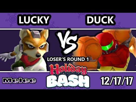 Holiday Bash SSBM - Lucky (Fox) VS P1 | Duck (Samus) - Melee LR1