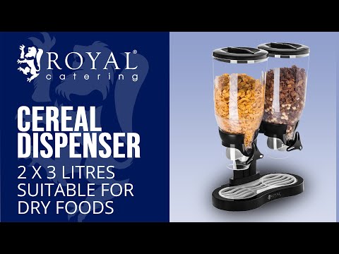 video - Cereal Dispenser - Double - 6 Litres