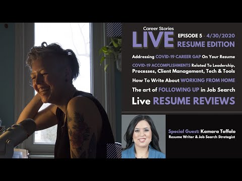 Resume Edition with Kamara Toffolo: CAREER STORIES LIVE EPISODE 5