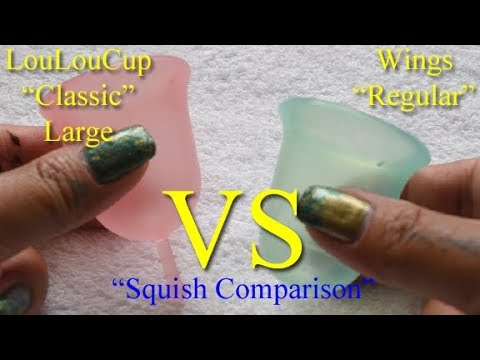 LouLouCup Classic Lg vs Wings Regular "Squish" - Menstrual Cups