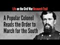 A Popular Colonel Reads the Order to March for the South