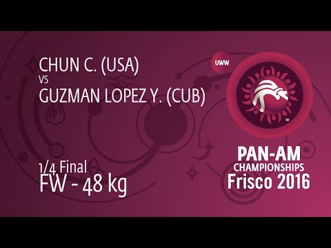 1/4 FW - 48 kg: C. CHUN (USA) df. Y. GUZMAN LOPEZ (CUB) by FALL, 12-0