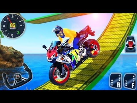 Mega Ramp Bike Racing Simulator 3D -  Extreme Motocross Dirt Bike Stunt Racer - Android GamePlay