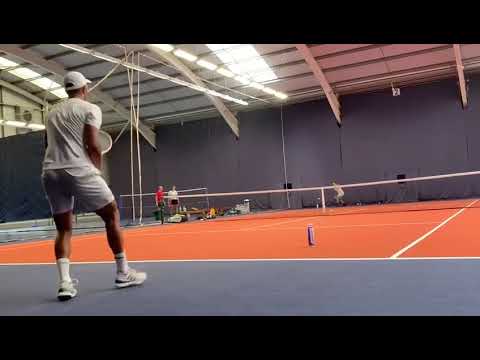 Curtis Clarke Tennis Coach practice with Jay Clarke (CH153ATP)