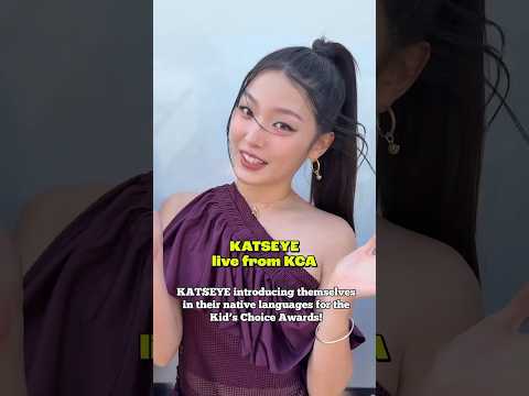 KATSEYE introducing themselves in their native languages for the Kid’s Choice Awards!