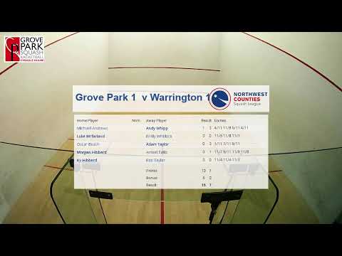 Grove Park 1 v Warrington 1 - NWCSL Div 1 featuring Andy Whipp & Michael Andrews