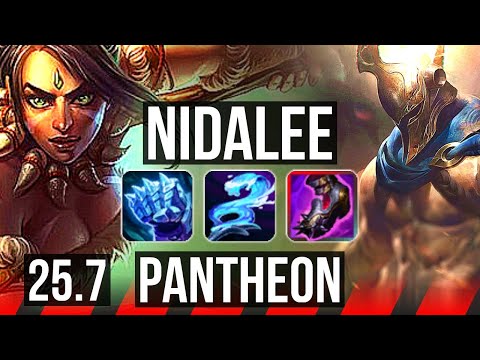 NIDALEE vs PANTHEON (TOP) | 3k comeback | NA Master | 25.7