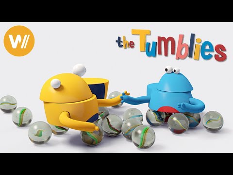 Tumblies - Discovering the world with cartoons: Marbles, Tv and Swimming | Ep. 22