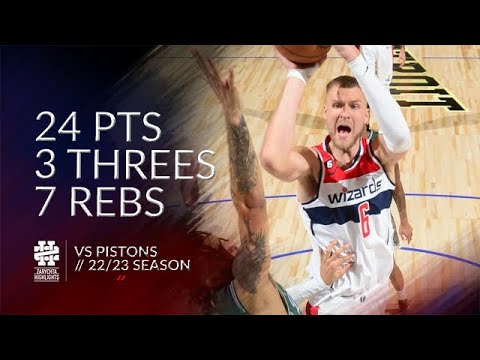 Kristaps Porzingis 24 pts 3 threes 7 rebs vs Pistons 22/23 season